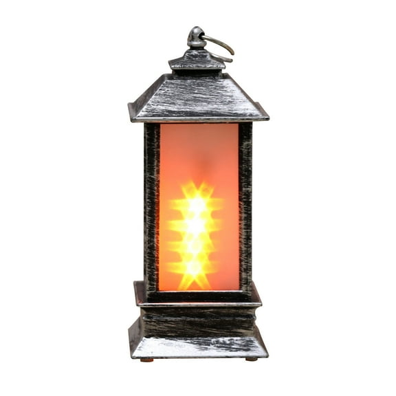 Christmas Snow Globe Lantern Swirling Glittering, Portable Lantern with Battery Operated Candle Lantern Desk Lamp Hanging for Thanksgiving Christmas Decoration Gifts, Small White Snowman