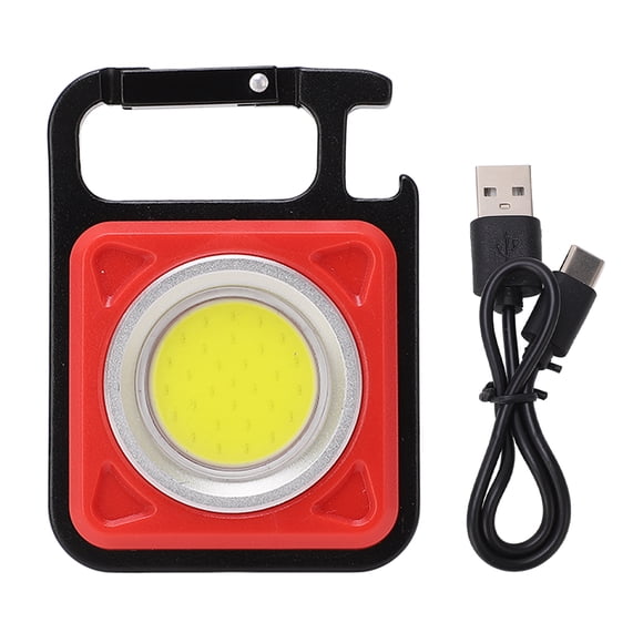 Mini Keychain Light, Aluminum Alloy Various Lighting Methods Portable Pocket Light COB For Tent Red