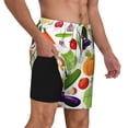 thumbnail image 2 of Yiaed Vegetables2 Print Mens Swim Trunks Bathing Suit Compression Liner Beach Swim Shorts Swimwear Quick Dry Zipper Pocket No-Chafing Board Short-XX-Large, 2 of 6