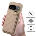 thumbnail image 3 of ELEHOLD Case for Google Pixel 9 Pro XL,Detachable Lanyard Crossbody Leather Wallet Case with Ring Holder & Mirror,Khaki, 3 of 8