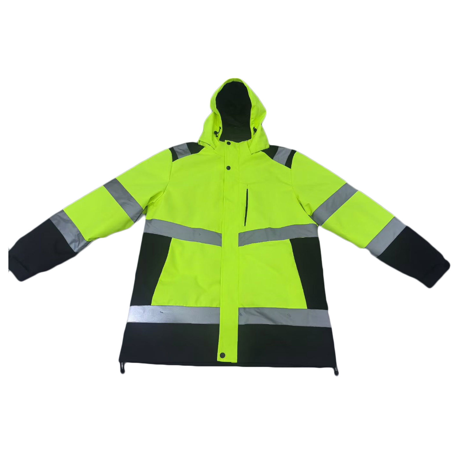 Txeol Heated Hi Vis Hoodies for Men USB Charging Long Sleeve Jackets Winter Outdoor Work Heated Hooded Coat with Pockets,Green,XL