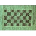 thumbnail image 1 of Ahgly Company Machine Washable Indoor Rectangle Checkered Turquoise Blue Modern Area Rugs, 5' x 8', 1 of 1