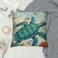 thumbnail image 2 of JEUXUS   Beach Throw Pillow Covers Sea Turtle Waist Pillow Cases Sea Theme Decorative Rectangular Cushion Covers, 2 of 5