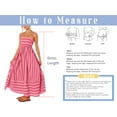thumbnail image 6 of utcoco Women's Striped Back Smocked Maxi Dress Sexy Spaghetti Strap Cut Out Flowy Swing Long Dress, 6 of 6