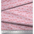 thumbnail image 3 of Soimoi Poly Georgette Fabric Grass & Flamingo Bird Fabric Prints by Yard 52 Inch Wide, 3 of 3