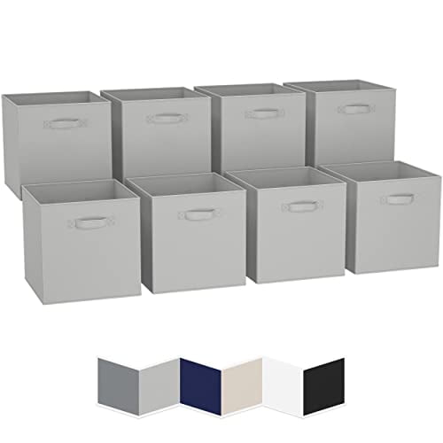 NEATERIZE 13x13 Large Storage Cubes (Set of 8). Fabric Storage Bins