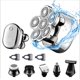 thumbnail image 1 of Afeitadora de cabeza 6d, afeitadoras de cabeza calva 6 en 1 para hombres, maquinilla de afeitar eléctrica con pantalla Led recargable por USB, aseo para hombres húmedo/seco impermeable, 1 of 5