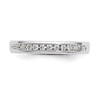 thumbnail image 4 of Solid 14K White Gold Eleven Stone Diamond Channel Set Wedding Band Ring Size 6.5 (.22 cttw.), 4 of 8