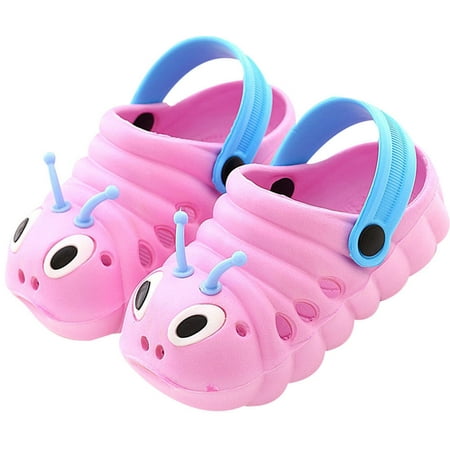

1 Pair Caterpillar Beach Non-slip Shoes Cartoon Summer Sandals Cool Slipper for Boys Girls (Pink Size 23 Length 13.5cm)