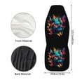 thumbnail image 5 of Renewold Skull Butterfly Car Seat Cover for Front Seat Set of 2, Breathable Front Car Seat Cover Protection Interior Accessories Universal Fit Most Vehicles, 5 of 7