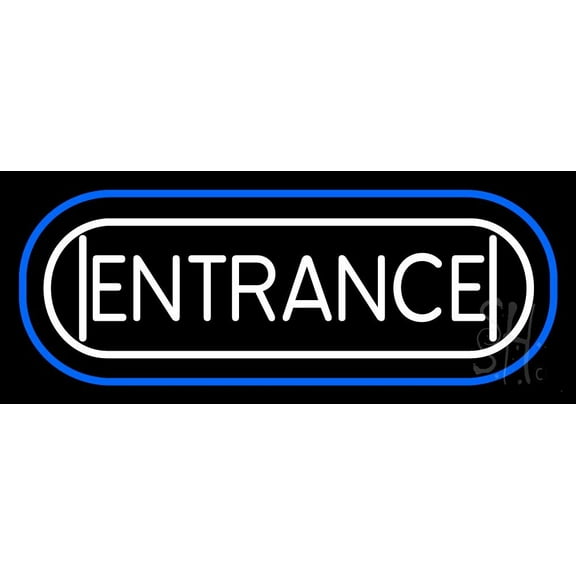 Oval Entrance LED Neon Sign 12 x 24 - inches, Clear Edge Cut Acrylic Backing, with Dimmer - Bright and Premium built indoor LED Neon Sign for Bar decor.