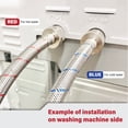 thumbnail image 4 of Dr. Rooter 5 Foot Premium Stainless Steel High Efficiency Hose 2 Pack, 45% Faster Flow Rate, 4 of 8