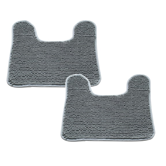 Toilet Rug U Shaped, Non Absorbent Chenille Bath Mat, Soft Plush Washable Toilet Mat for Bathroom, Quick Dry Low Pile Contour Rug 19.7"x15.7"