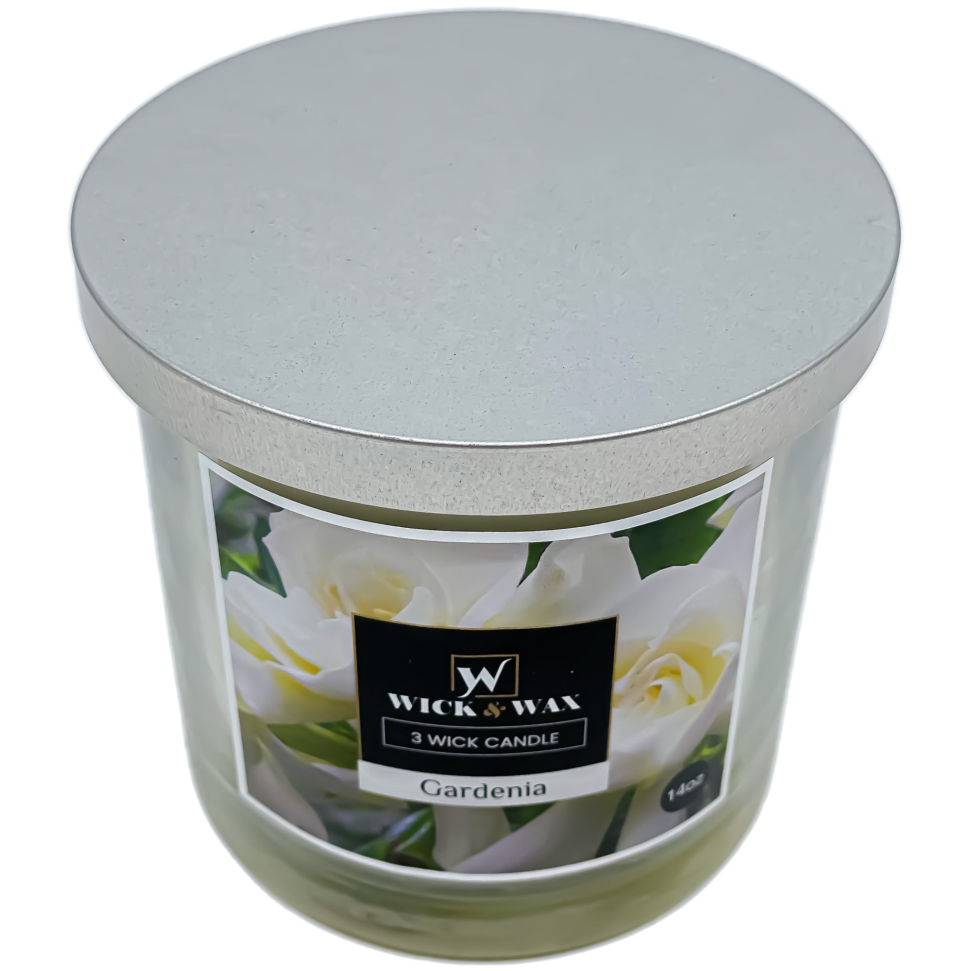 VeZee's 3 Wick 14 oz Gardenia Scented Jar Candles by Wick & Wax, Lift your spirits with the refreshing, pleasant fragrance:2 Jars