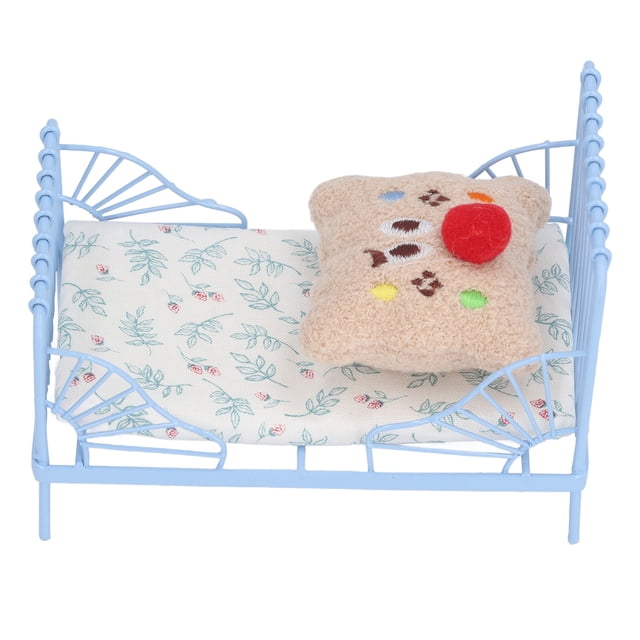 Lit Miniature, Lit de Maison de Poupée Cadeau 1:12 Motif Mignon