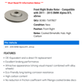 thumbnail image 2 of Front Right Brake Rotor - Compatible with 2011 - 2015 BMW Alpina B7L xDrive 2012 2013 2014, 2 of 2
