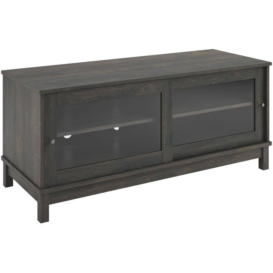Mainstays 55" TV Stand with Sliding Glass Doors, Multiple Colors