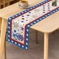 thumbnail image 2 of SUNOLIFE 4th of July Table Runner,Patriotic Independence Day Gnome Kitchen Dining Table Decoration for Home Party 13 x 60 Inch, 2 of 4
