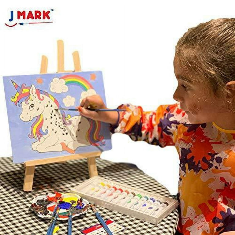 Paint Easel Kids Art Set– 28-Piece Acrylic Painting Supplies Kit with Storage Bag