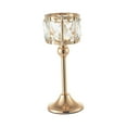 thumbnail image 4 of Candelabros Dorados Candelabros Decorativos Iglesia Hogar Restaurantes Oficinas 25cm Sunnimix candelabros de mesa de cristal, 4 of 8