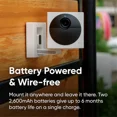 thumbnail image 3 of Restored Wyze Cam Outdoor v1 Wireless, Weather-Resistant 1080p HD Home Security Camera, Battery Powered, PIR Motion Detection, Night Vision, 2-Way Audio,White (Refurbished), 3 of 10