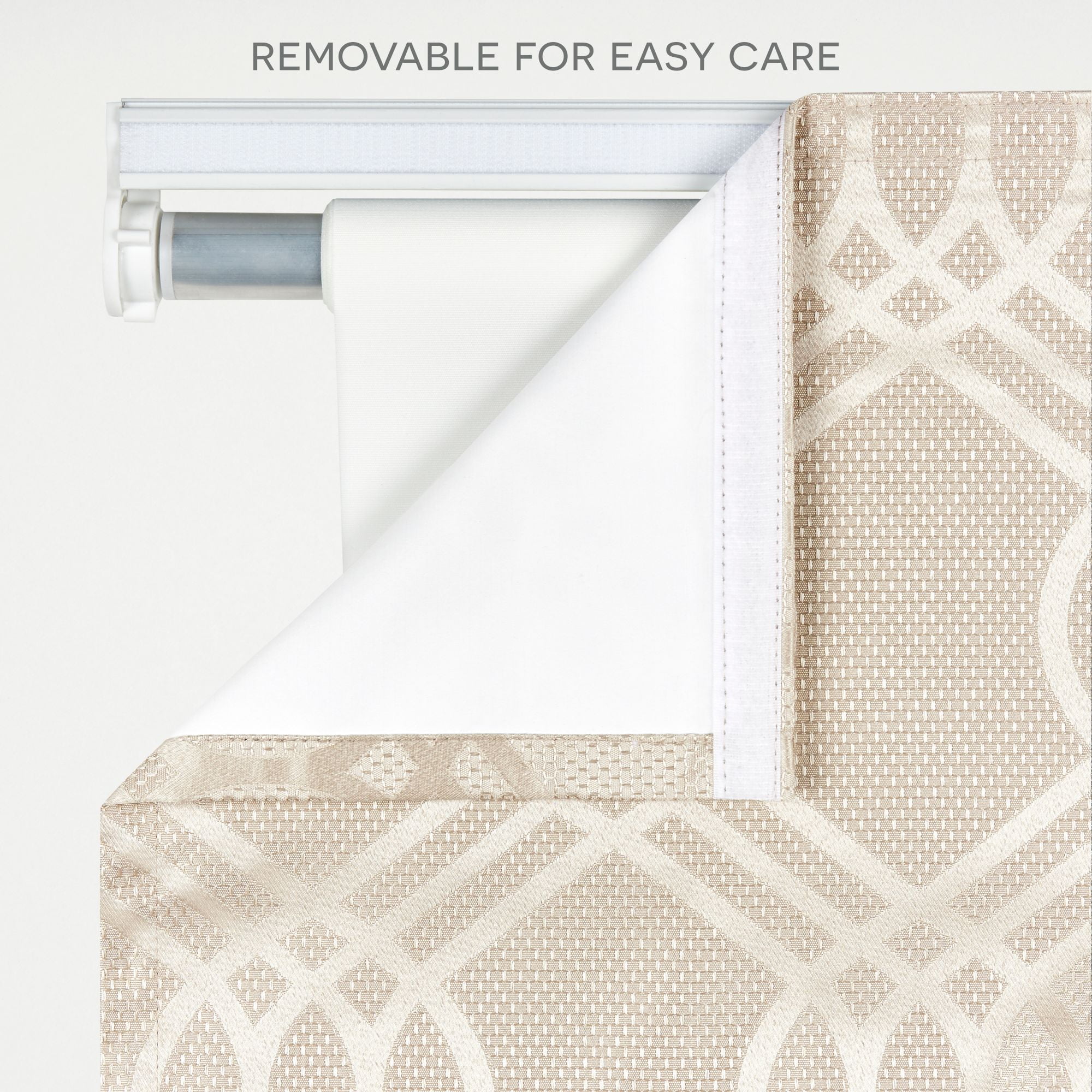 Exclusive Home Prague Trellis 100% Blackout Roman Shade, 23"x64", Natural