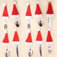 thumbnail image 3 of Wosthever Vajilla de fiesta de Navidad, soporte para sombrero de Papá Noel, bolsa de almacenamiento para cubiertos, decoración de de comedor, Type3 NO3, 3 of 6