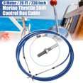 thumbnail image 1 of Unique Bargains 20ft 6 Meter 236inch Marine 33C Throttle Control Cable for Yamaha Outboard Engine Boat Motor Steering System Blue, 1 of 7
