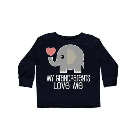

Inktastic My Grandparents Love Me Baby Clothes Gift Toddler Boy or Toddler Girl Long Sleeve T-Shirt