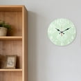 thumbnail image 6 of Hoease 10 Inch Silent Wall Clock, Mint Green Damask Vintage Decorative Wall Clock, Battery Operated Non-Ticking Round Clock for Living Room Bedroom Office Home Decor, 6 of 10
