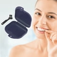 thumbnail image 2 of Unique Bargains 1 Set Braces Box with Brush Mini Braces Storage Box Dark Blue, 2 of 5