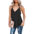 thumbnail image 3 of Camisetas de tirantes con cuello en V holgado para mujer, camisetas sin mangas informales de verano, camisetas holgadas, 3 of 6