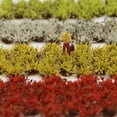 32-Piece 8mm Tall Diorama-Flowers-Grass Point Leaf Miniature-Clusters ...
