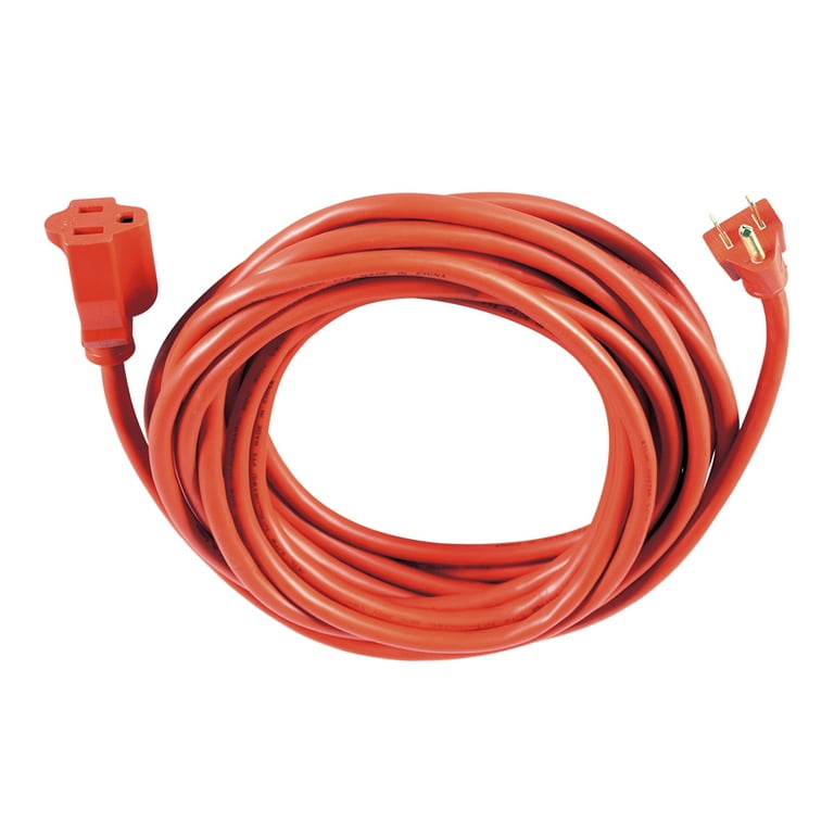 Hyper Tough 25FT 16AWG 3 Prong Orange Single Outlet Outdoor Extension Cord,  13 amps