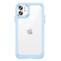 Decase Case For iPhone 11,Shockproof Rubber Soft Bumper Rugged Protective Clear Case Cover,6.1 inch,Blue