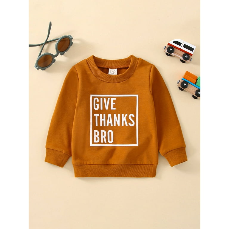 Calsunbaby Toddler Infant Baby Boys Girls Long Sleeve Sweatshirt Letter Print Round Neck Casual Spring Clothing Yellow 0 3 Months