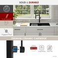 thumbnail image 6 of Stylish 20 ⅞" Ht Single Handle Matte Black with Black Spout Hose Pull Out Three Modes Kitchen Faucet K-140N, 6 of 8
