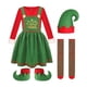 thumbnail image 3 of Disfraz de elfo navideño. Trajes de elfo para Navidad, fiestas, cumpleaños y actuaciones. Para mujer XL, 3 of 9