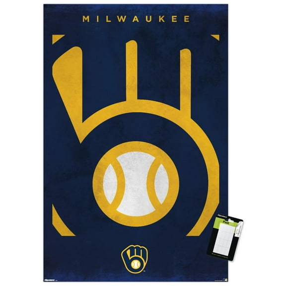 MLB Milwaukee Brewers - Logo 25 Wall Poster, 14.725" x 22.375"
