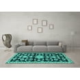 thumbnail image 3 of Ahgly Company Indoor Rectangle Persian Turquoise Blue Traditional Area Rugs, 7' x 9', 3 of 4