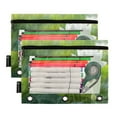 thumbnail image 2 of Lotus Flower Blooming 2 Pack Pencil Pouch for 3 Ring Binder Smooth Zipper Folders with Pockets Clear Window Pencil Case, 2 of 6