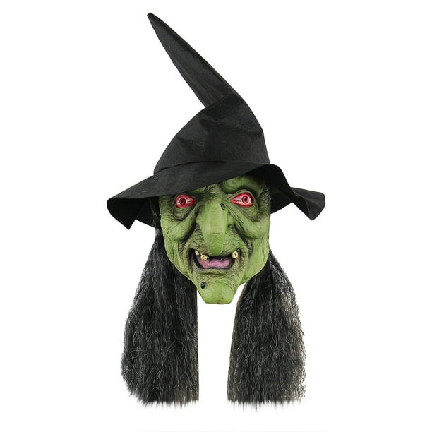 Máscara de bruja de Halloween, cubiertas para la cabeza de terror, bromas divertidas, cubiertas para la cabeza, cubiertas para los ojos, disfraces para fiestas
