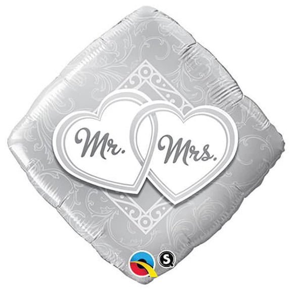 LOONBALLOON Anniversary Balloons, 18″ MR. & MRS. ENTWINED HEARTS