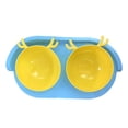 thumbnail image 1 of Platos de alimentación desmontables jinwen para gatos y perros Azul y amarillo, 1 of 8