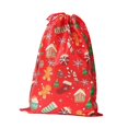 thumbnail image 3 of segolike Christmas Drawstring Gift Bag Festive for Chocolate Celebration Party Favors Gingerbread Man, 3 of 9