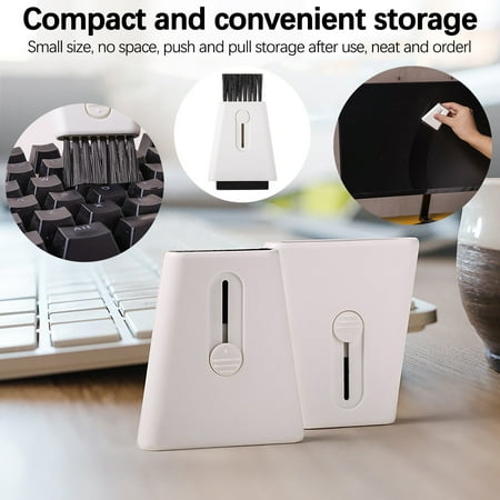 

Mittory Tools DoubleHeaded Mini Keyboard Brush Screen Magic Wipe Crevice Brush Groove Cleaning Brush