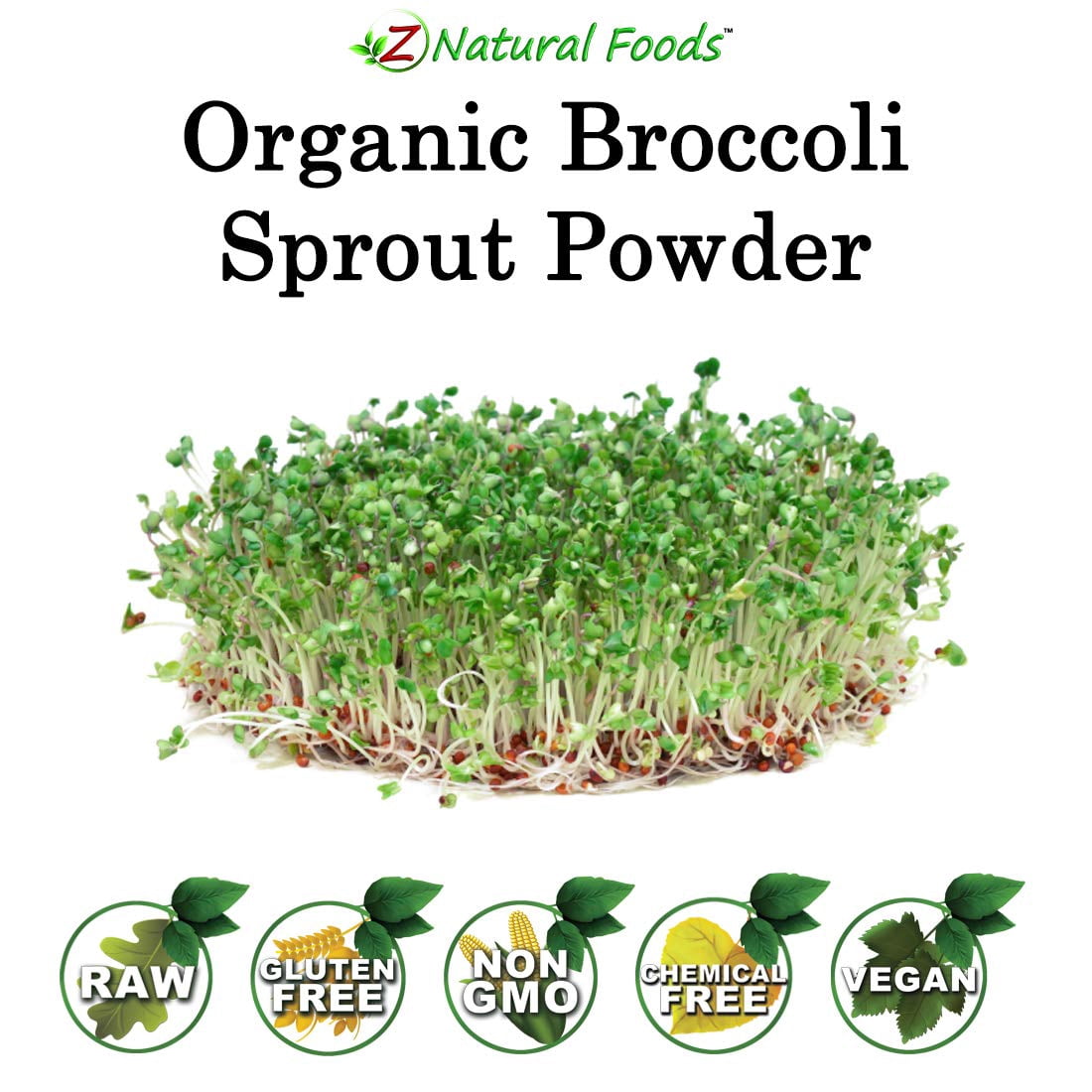 Z Natural Foods Broccoli Sprout Powder, Superfood Powder, 1 lb