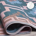 thumbnail image 6 of Fab Habitat Outdoor Rug - Waterproof, Fade Resistant, Crease-Free, Reversible - Premium Recycled Plastic - Vintage Boho Kilim - Patio, Porch, Deck, Balcony - Lhasa - Green - 5 x 8 ft, 6 of 10