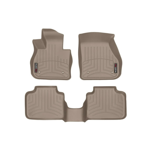 WeatherTech Custom Fit FloorLiners compatible with 2019-2024 MINI Countryman - 1st & 2nd Row, Tan