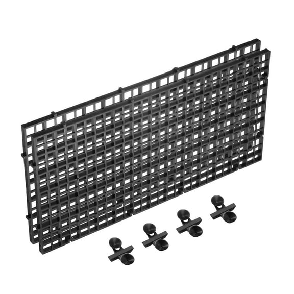 2Pack Aquarium Fish Tank Divider, 12x6 Inch Egg Crate with Suction Cups, Black